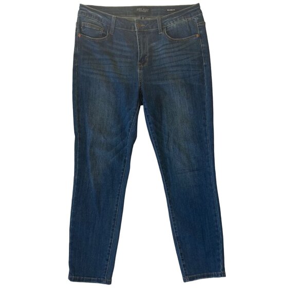 Judy Blue Womens Relaxed Fit Stretch Jeans Womens 32 Dark Wash Minor Distressing - Picture 1 of 11